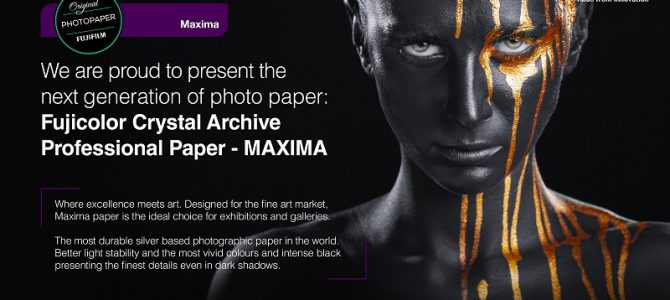 Fujifilm launches next generation silver halide photo paper ‘Maxima’ Fujifilm launches next generation silver halide photo paper ‘Maxima’