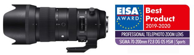 , SIGMA 60-600mm F4.5-6.3 DG OS HSM | Sports and SIGMA 70-200mm F2.8 DG OS HSM | Sports have received EISA Awards 2019-2020