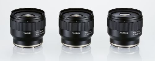 , Tamron announces three close-­focusing fixed focal lenses for Sony E-­mount full‑frame mirrorless cameras