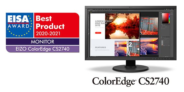 EIZO ColorEdge CS2740 4K Monitor Wins EISA Monitor of the Year 2020-2021 