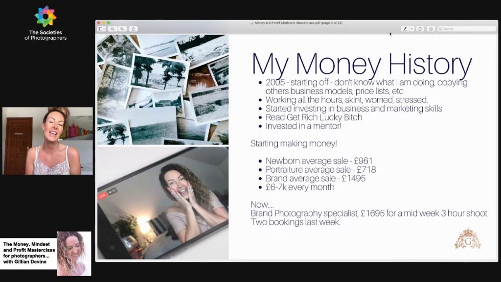 The Money, Mindset and Profit Masterclass for photographers