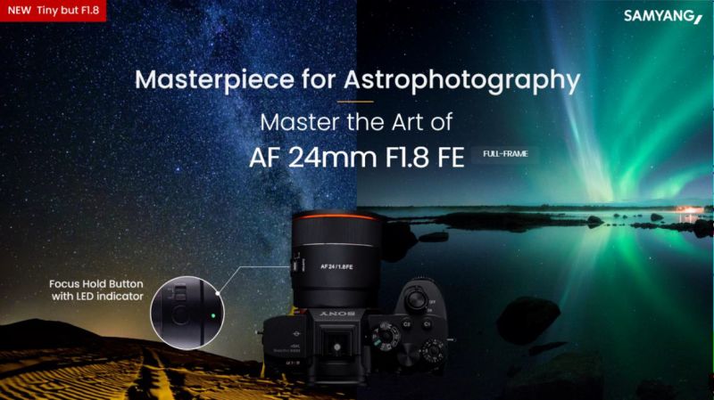 , Samyang Announce the Launch of new AF 24mm F1.8 FE with Optimised Features for Astrophotography