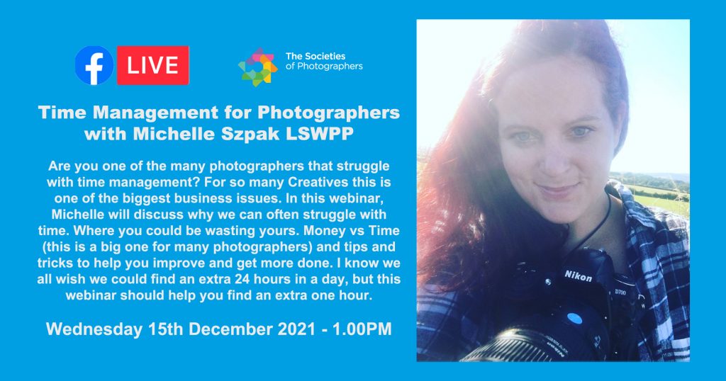 Webinar: Time Management for Photographers with Michelle Szpak LSWPP