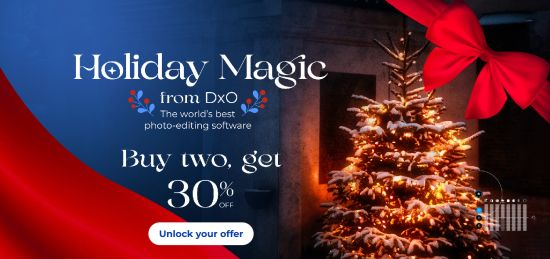 , DxO has a special holiday gift for photographers – 30% off award-winning software