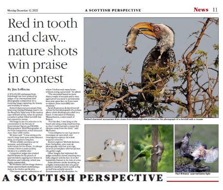 , SINWP Bird Photographer of the Year 2022 in aid of RSPB in the news!