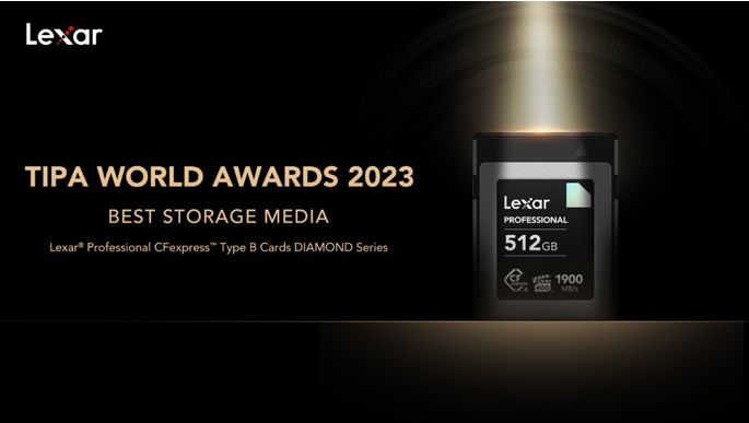 , Lexar Professional CFexpress&#x2122; Type B Card DIAMOND Series Wins TIPA WORLD AWARDS 2023: ‘BEST STORAGE MEDIA’