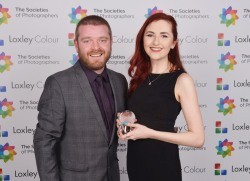 Ben Jones presents Abi Symons from Permajet with Award