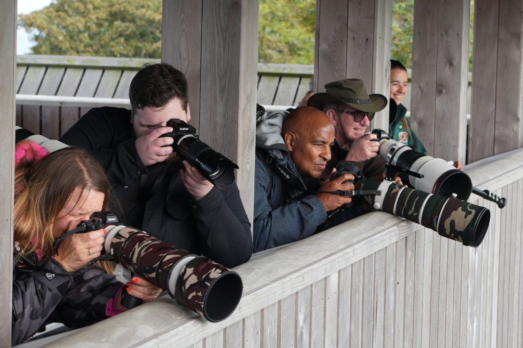 Group photo of photographers at the Zoo Visions Experience Day with Terry Donnelly at the Welsh Mountain Zoo.