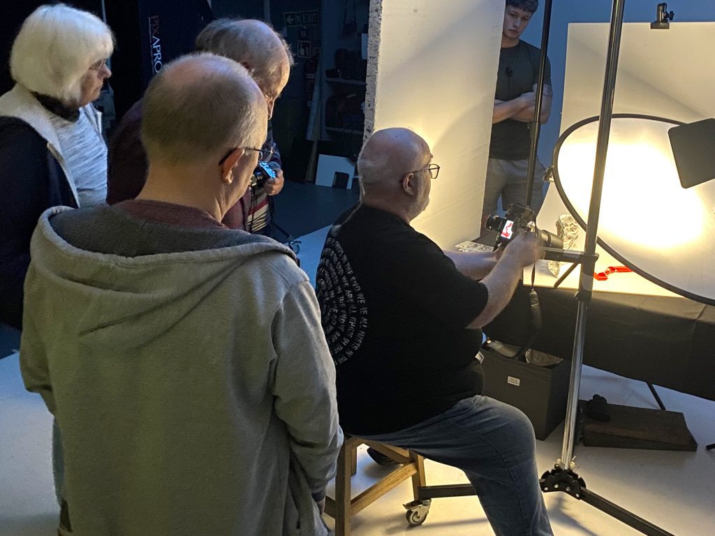 Example of a product being photographed under professional lighting as demonstrated by Damian McGillicuddy.