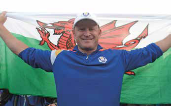 Donaldson with Welsh Flag