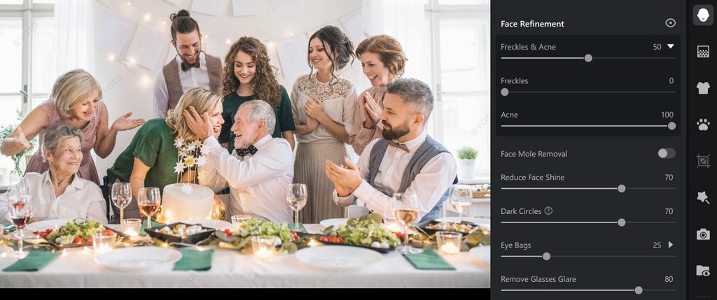 Evoto Portrait Retouching Features