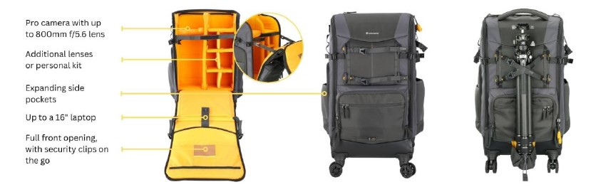 , Vanguard launches ALTA SKY 68T roller backpack for long-lens photographers