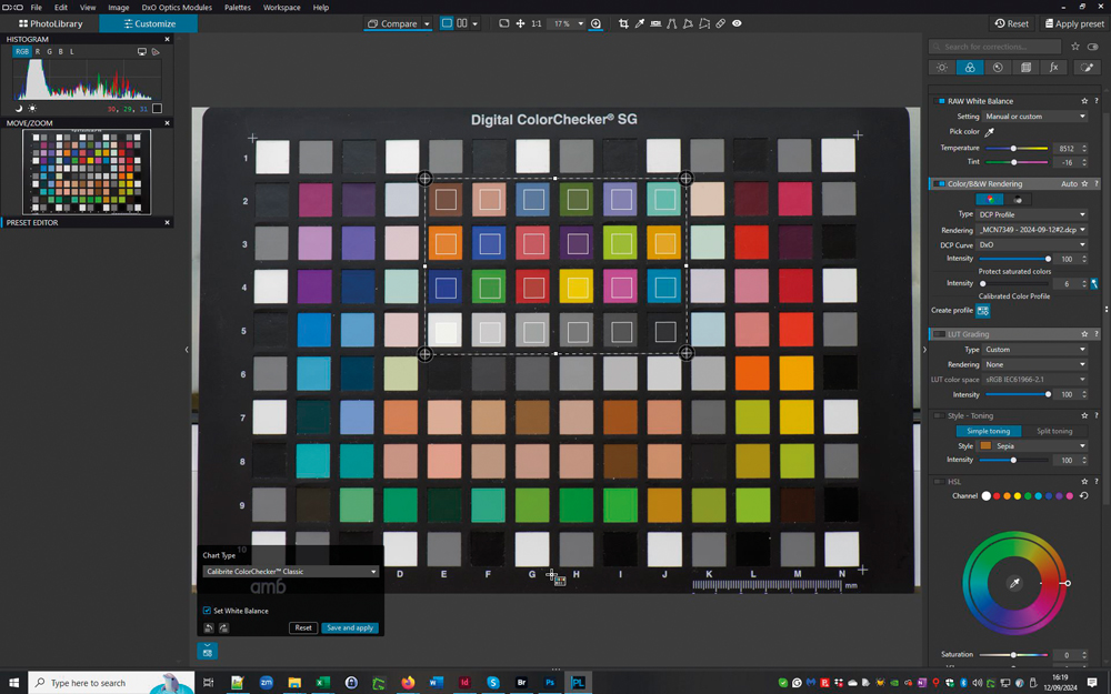 Colour calibration with DxO PhotoLab