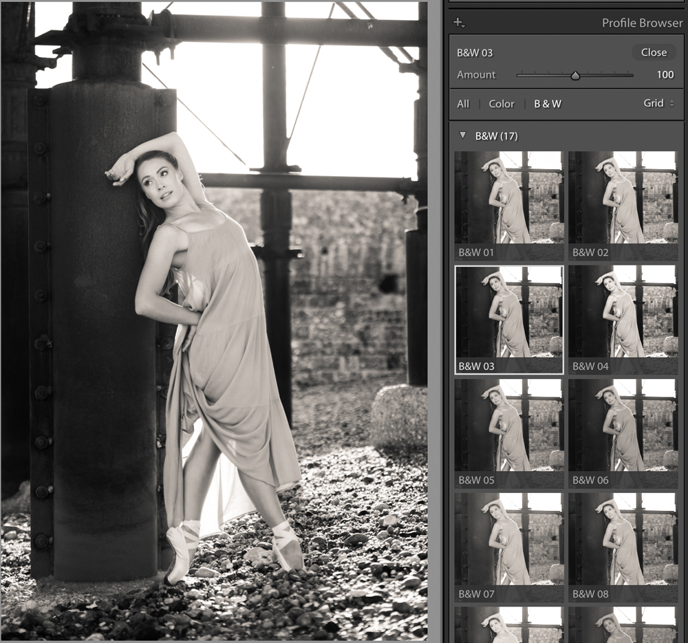 Lightroom monochrome photography