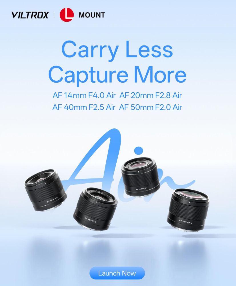 , Viltrox Brings Its Full-Frame Air Series to L-Mount with Four Compact Prime Lenses