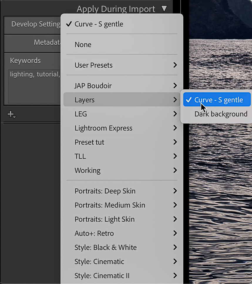 apply preset