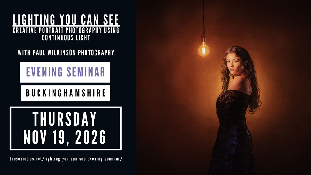 Lighting You Can See: Creative Portrait Photography Using Continuous Light (Evening Seminar) with Paul Wilkinson Photography